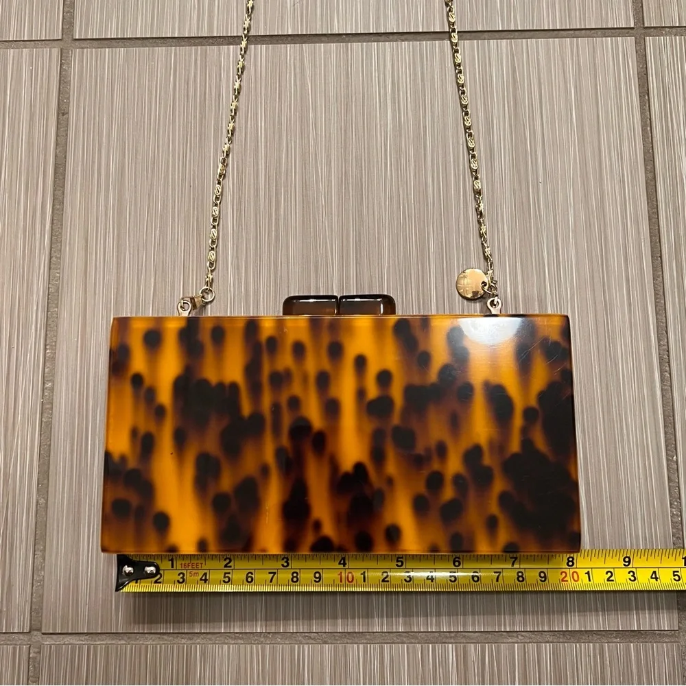 Tortoise Shell Box Clutch/Shoulder Bag crossbody boutique Sea Life - Picture 5 of 10